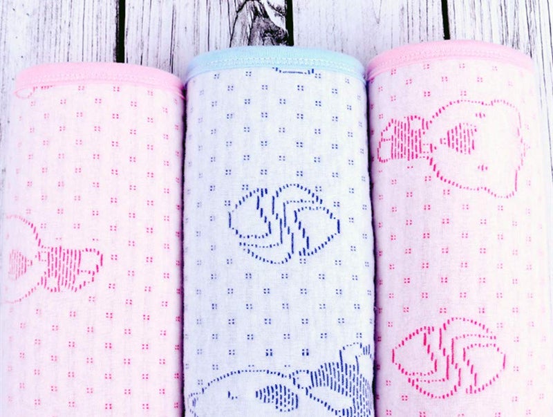 Monvecle 2pcs Pack Baby Infant Waterproof Cotton Changing Pads Washable Resuable Diapers Liners Mats, Pink Bear-2pcs Medium 28" x 20" - Image 3